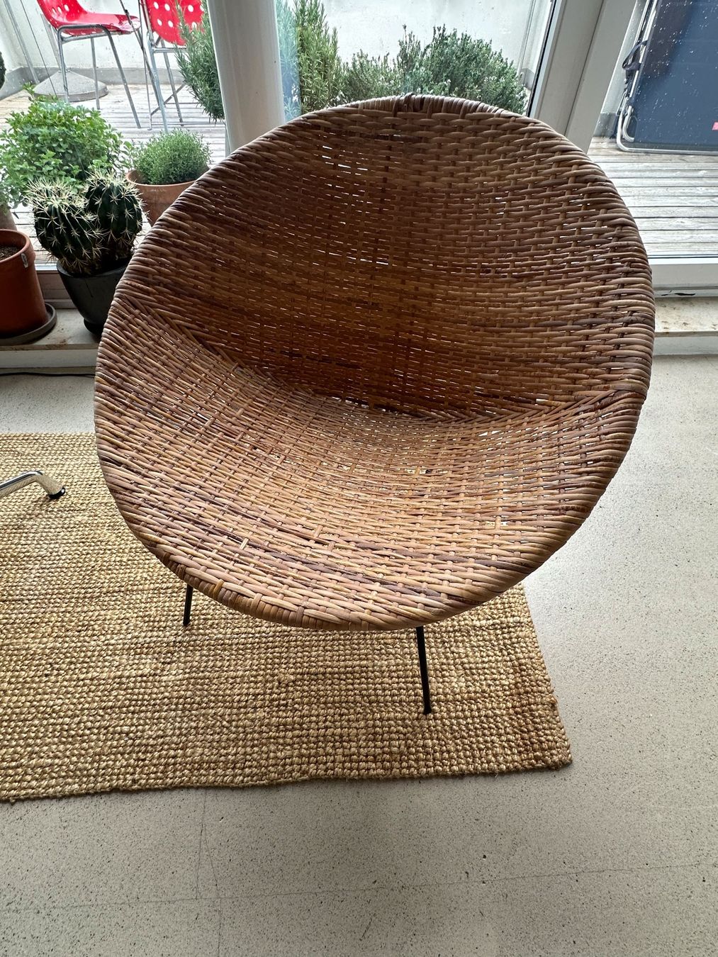 Poltrone: Mid-Century Sessel aus Rattan, 1960er – Usato da Zürich venduto da Knob 1