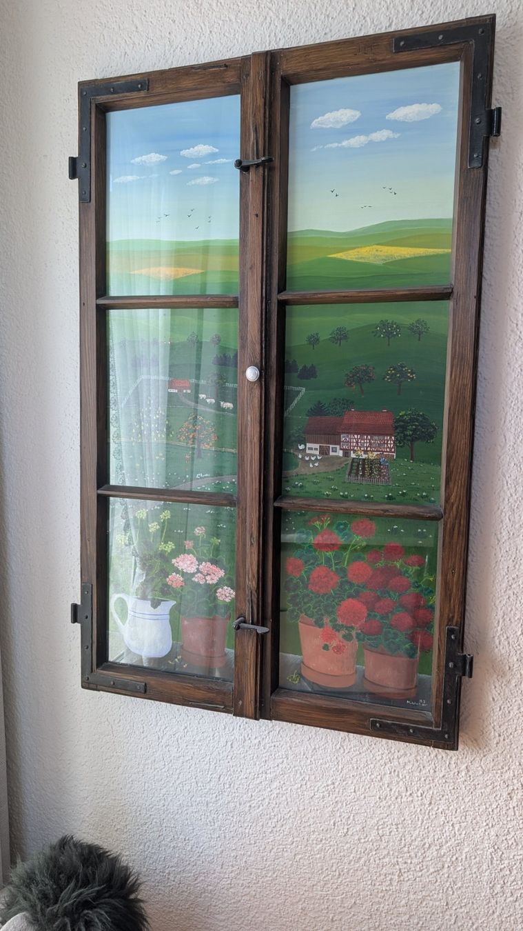 Tutte le decorazioni: Holzfenster mit schöner Bauern-Malerei – Usato da Ittigen venduto da stoney63