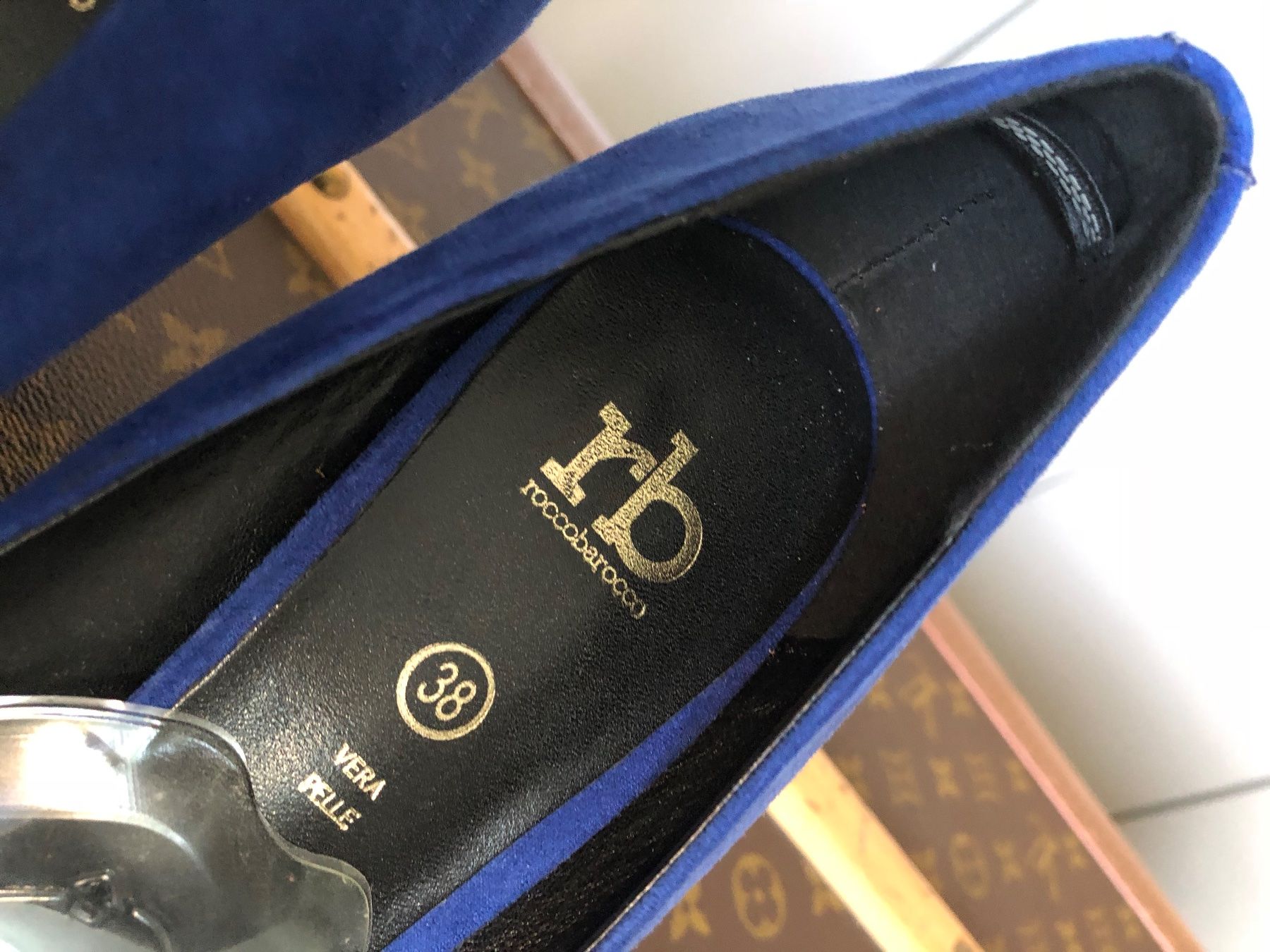 Scarpe da donna: Higheel / Pump Wildleder blau – Usato da Kilchberg ZH venduto da happyymee 5