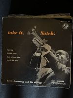 Louis Armstrong "take it, Satch!" Vinyl 45rpm 1950s Jazz Phi