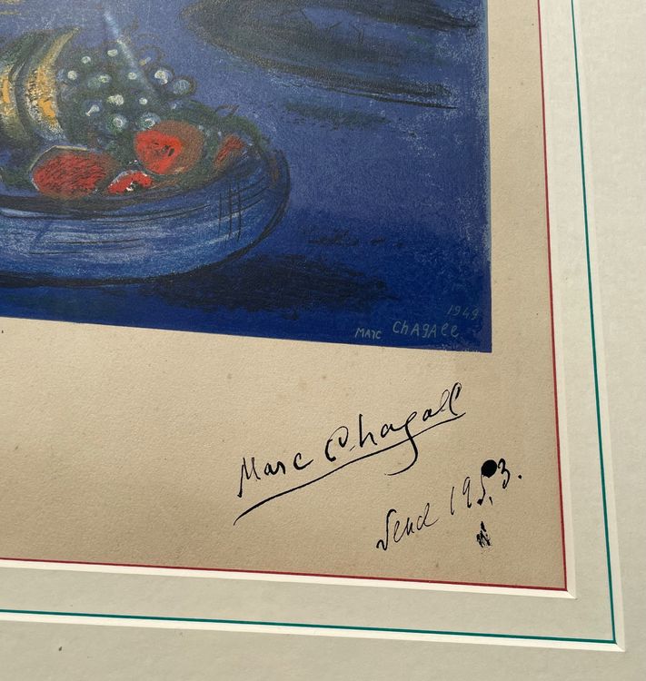 Marc Chagall Lithographie Signiert