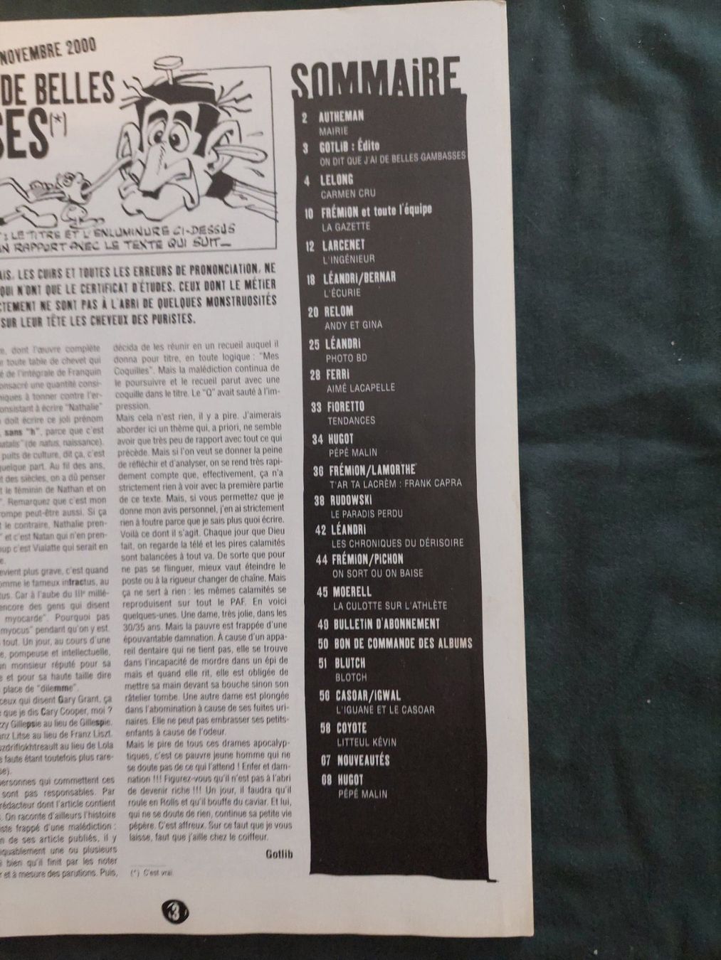 Fumetti: Fluide Glacial No 293 Nov. 2000 TBE – Usato da Genève venduto da Blu_BD 2