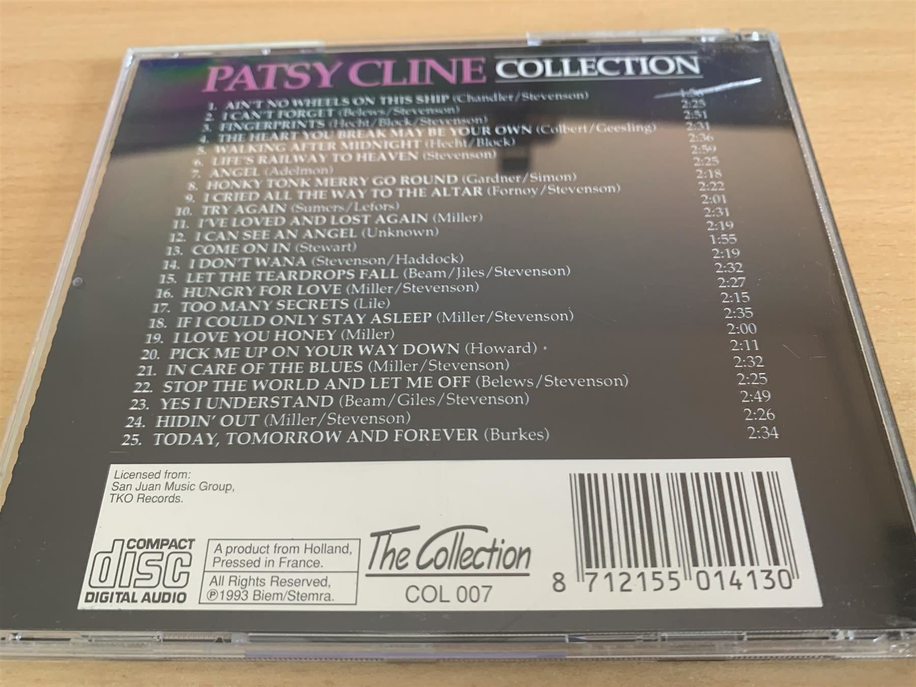 CD: Patsy Cline – Collection 25 Songs – Usato da Rikon im Tösstal venduto da Alpenmutz 1
