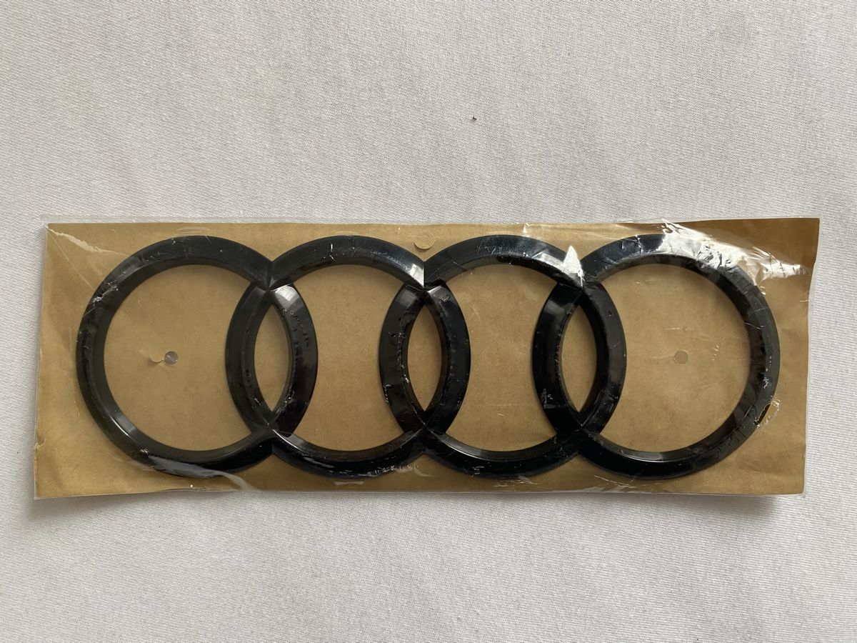 original Audi Ringe schwarz / Emblem Logo Audiringe black (Neu (gemäss ...