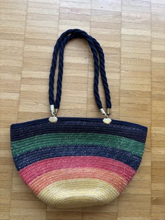 Original 90s Vintage Sommertasche Made in Italy Basttasche