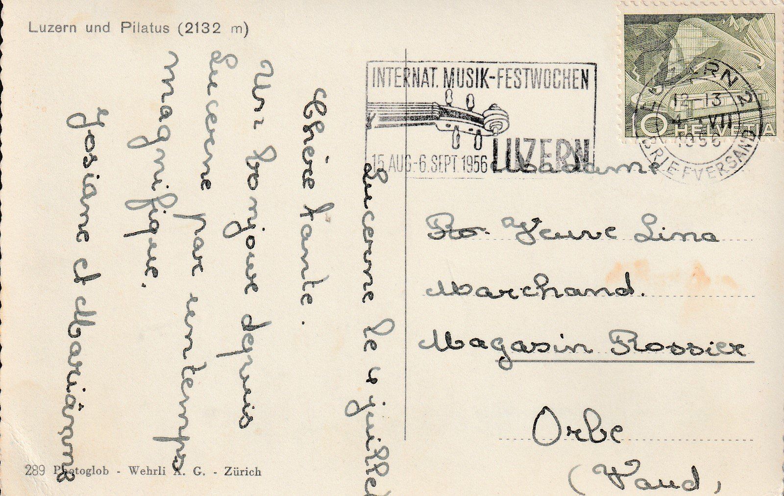 Ansichtskarten: AK Lausanne gel. 9.4.1928 – Gebraucht aus Fribourg von schnalla92 1