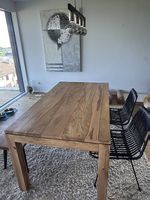Table bois exotique massif manguier