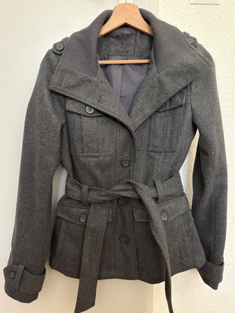 Kurzmantel / Wool Jacket, ONLY, grau, Gr. S