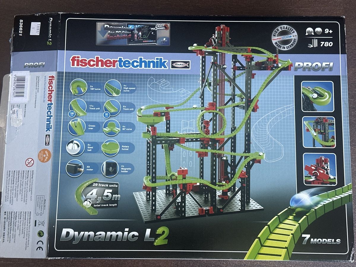 Fischer Kit di costruzioni: Fischertechnik Dynamic L2 Kugelbahn, 780 Teile, ab 9 J. – Nuovo (secondo la descrizione) da Neerach venduto da Matug1248