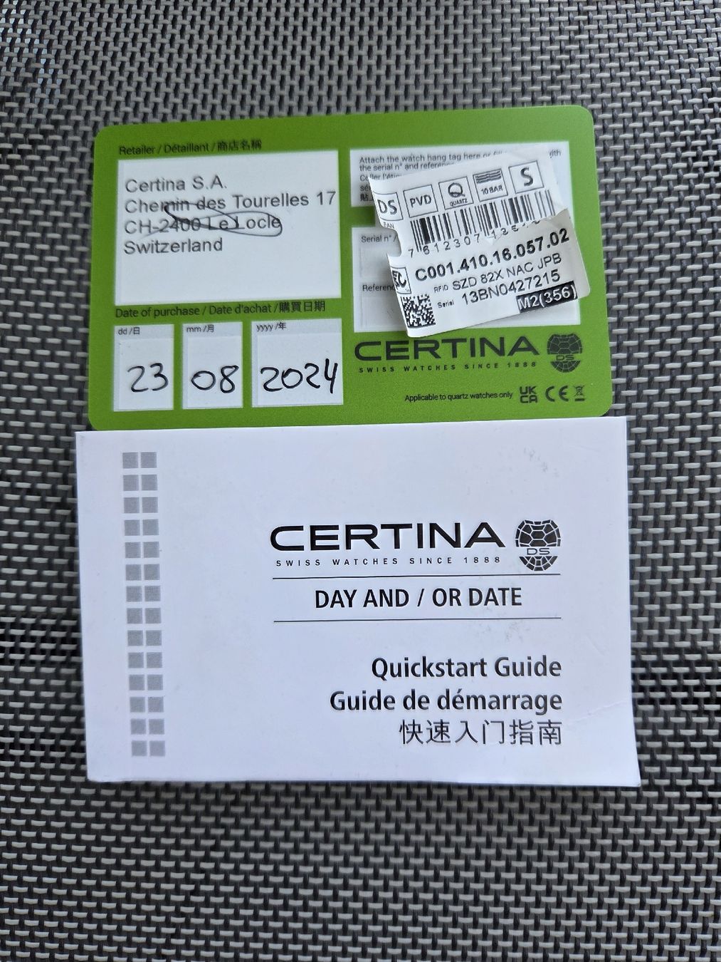 Certina Uhren: Certina Uhr DS PODIUM schwarz – Neu und originalverpackt aus Subingen von Tapy2 4
