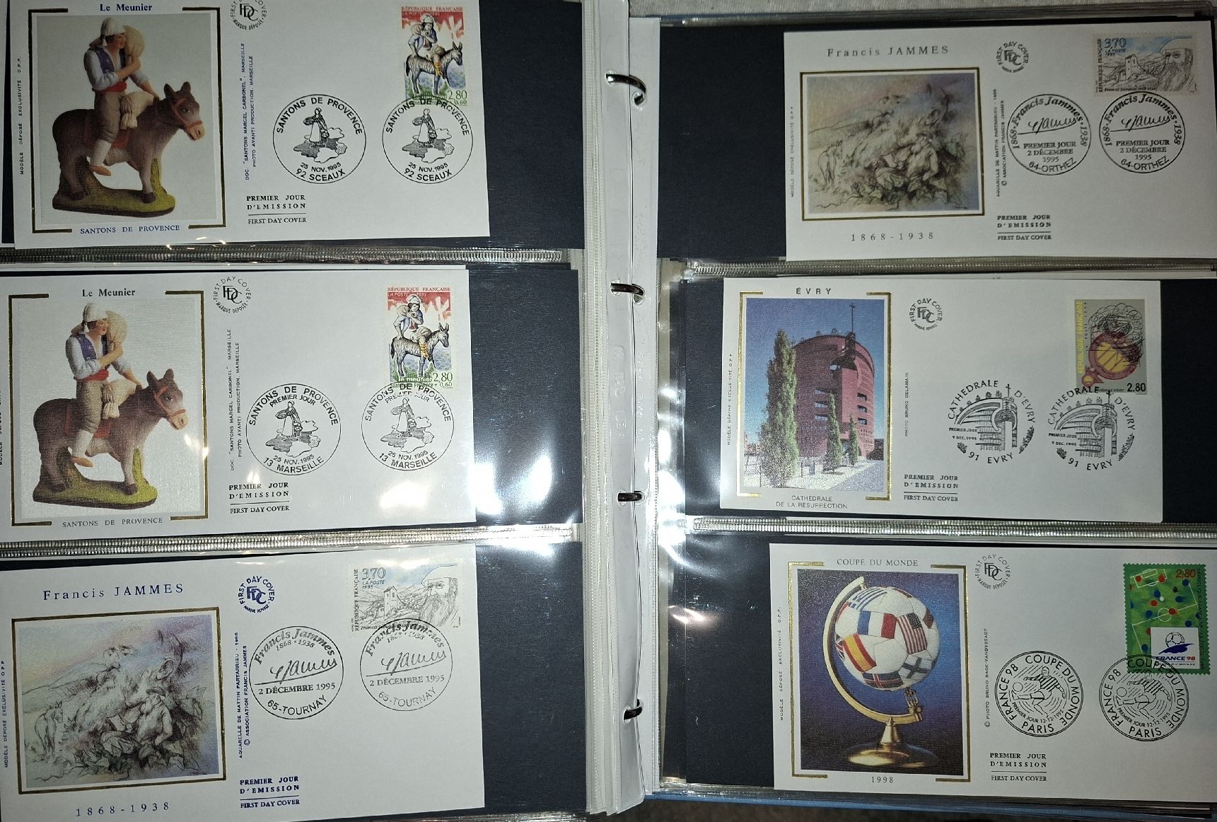 Tutti i francobolli: FDC / Briefe Frankreich 1993 - 1996 237Stk.  – Usato da Balgach venduto da SIMEON27 1