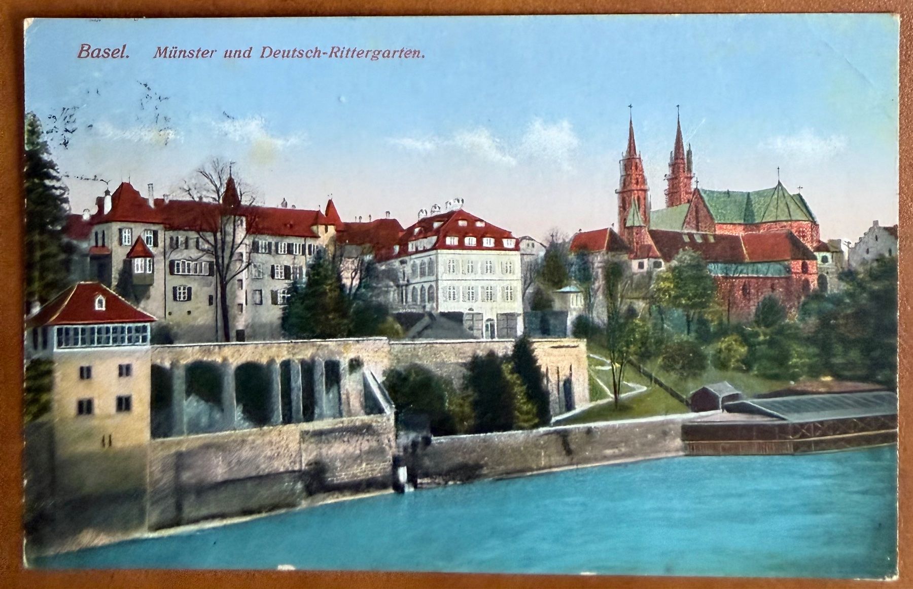 Cartoline postali: Basel - Deutsch - Rittergarten 1916 – Usato da Lutry venduto da Ediego