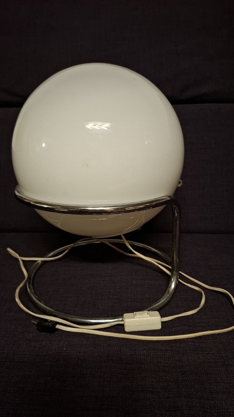 Lampade: Grosse 70er Space age Kugelleuchte Glas, Chrom – Usato da Winterthur venduto da DanielaB07 1