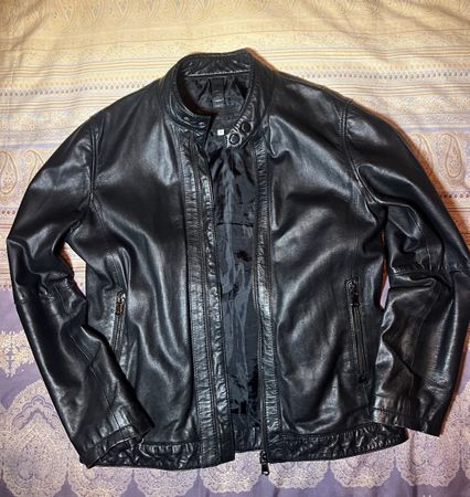 Conbipel Lederjacke Schwarz – Gr. 48 – 100% Schafleder