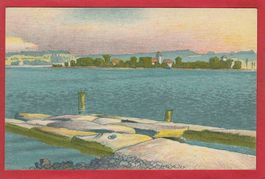 INSEL UFENAU, LITHO VON EDUARD STIEFEL