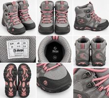Wanderschuhe Sherpa grau rosa Grösse 30 neuwertig