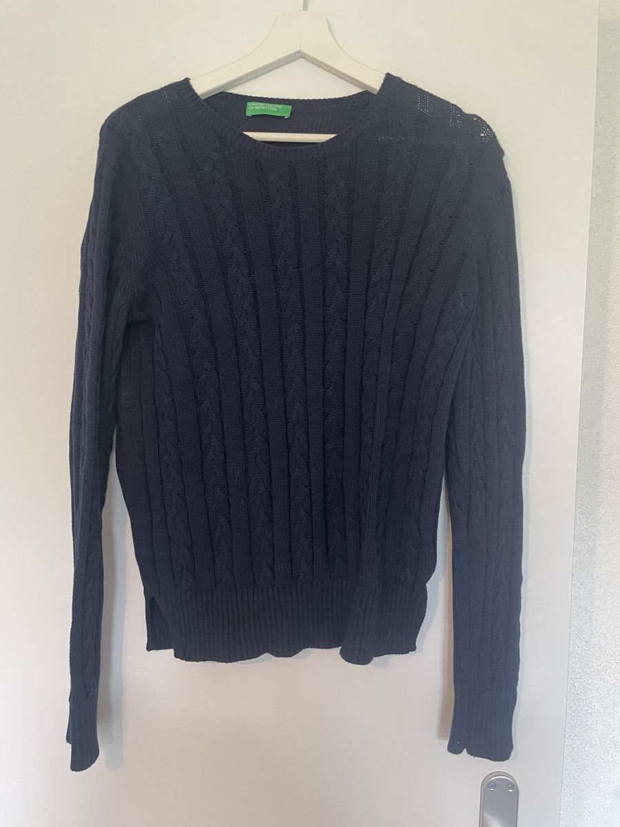 Benetton Maglioni & Felpe: Benetton Navy Cable Knit Sweater – Nuovo (secondo la descrizione) da Roche VD venduto da closetcleanse