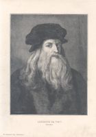 LEONARDO DA VINCI - Selbstbildnis - Holzschnitt