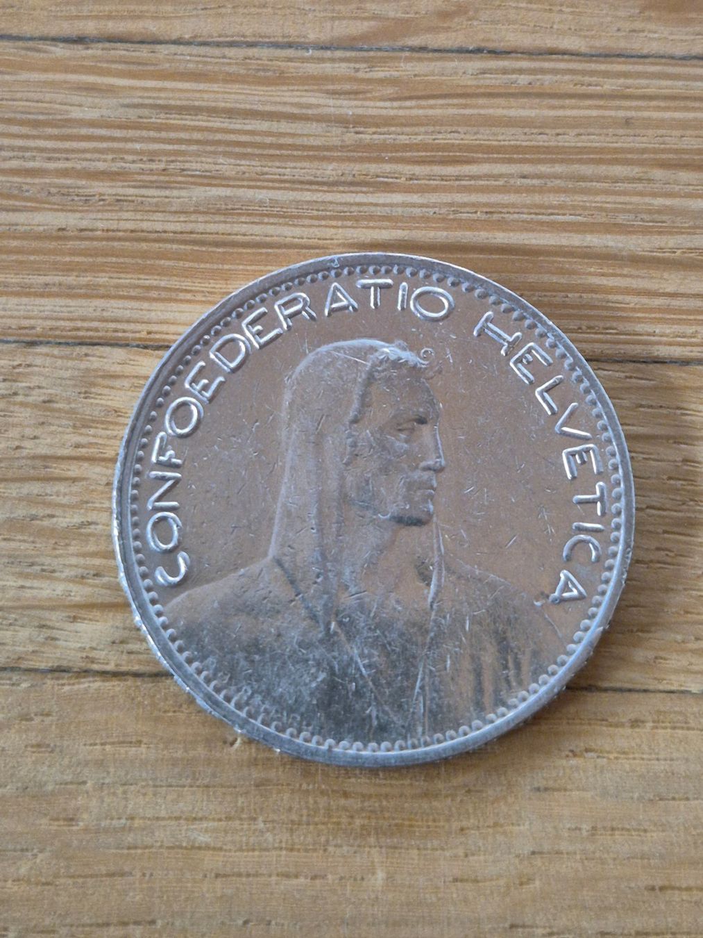 Alle Münzen: 5 Franken 1923 - Hirtenkopf - Silber – Gebraucht aus Mels von Goldenfalcon 1