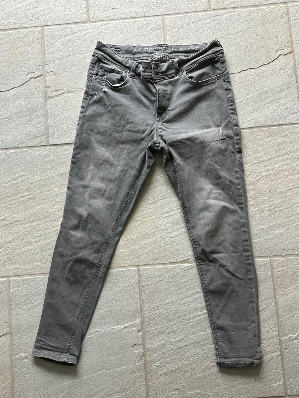 C&A Jeans: Graue mid waste skinny jeans – Usato da Pfäffikon ZH venduto da bingo74