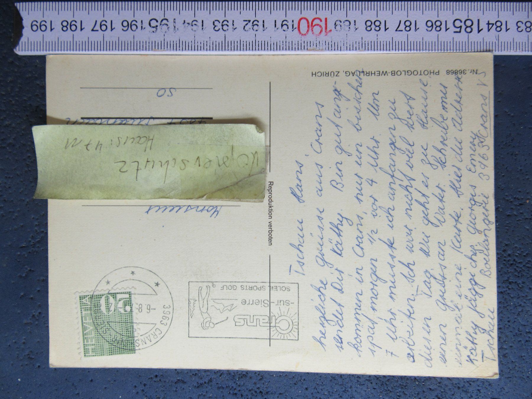 Cartoline postali: BIBERSTEIN AAREFÄHRE KAIPTÄN JOE AFFE – Usato da Ettingen venduto da Hausi4711 1