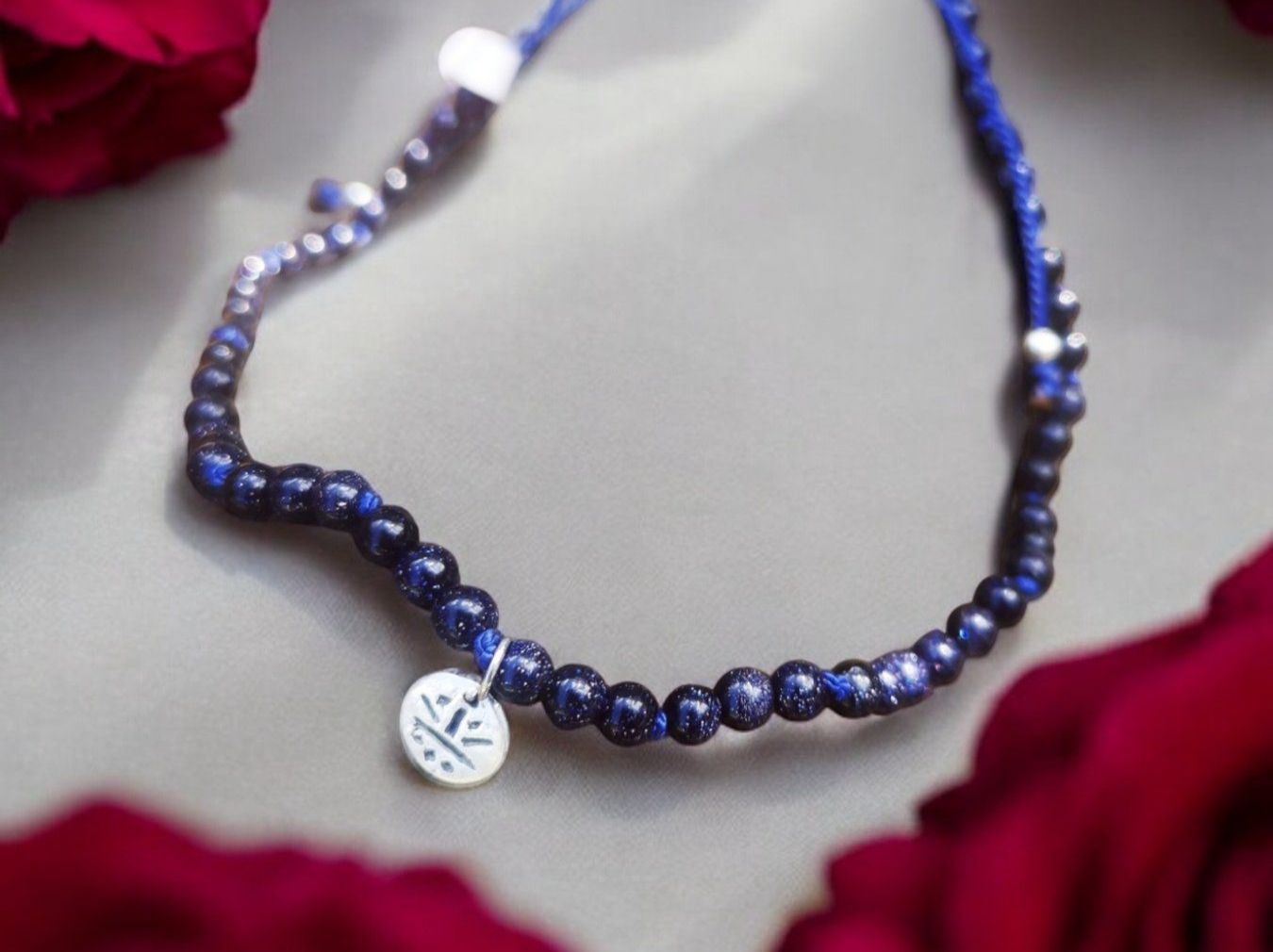 Bracciali & Braccialetti: Fusskette Blaufluss & Silber – Nuovo e nell'imballaggio originale da Aarau venduto da Schmuckhoehle_MD 4