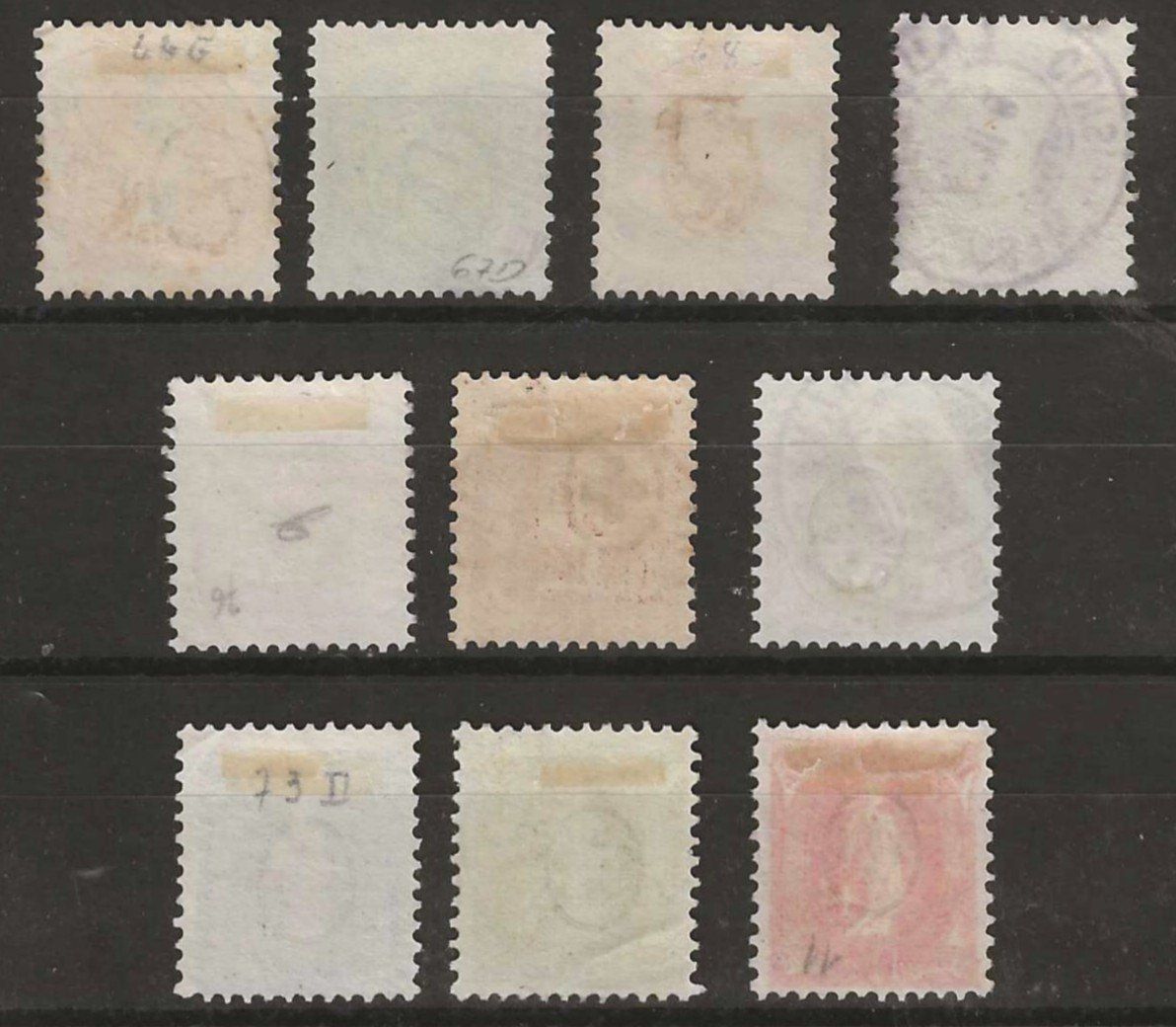 Alle Briefmarken: 1894 - 99 : Stehende Helvetia Nr. 66D - 75D – Gebraucht aus Gümligen von Geniusbuy 1