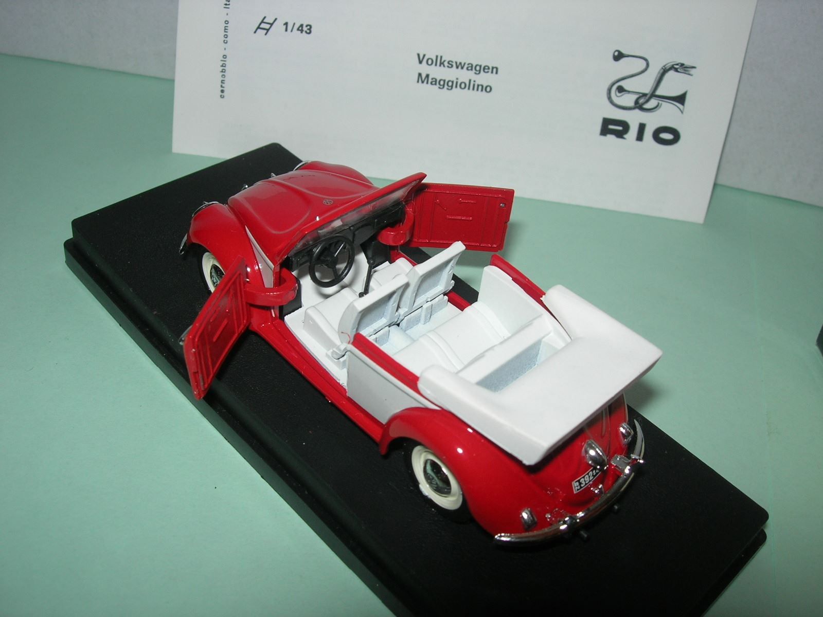 Volkswagen Modellautos: VW  Käfer Karmann 1949 * Rio 1:43 – Neu und originalverpackt aus Hornussen von Amw 4