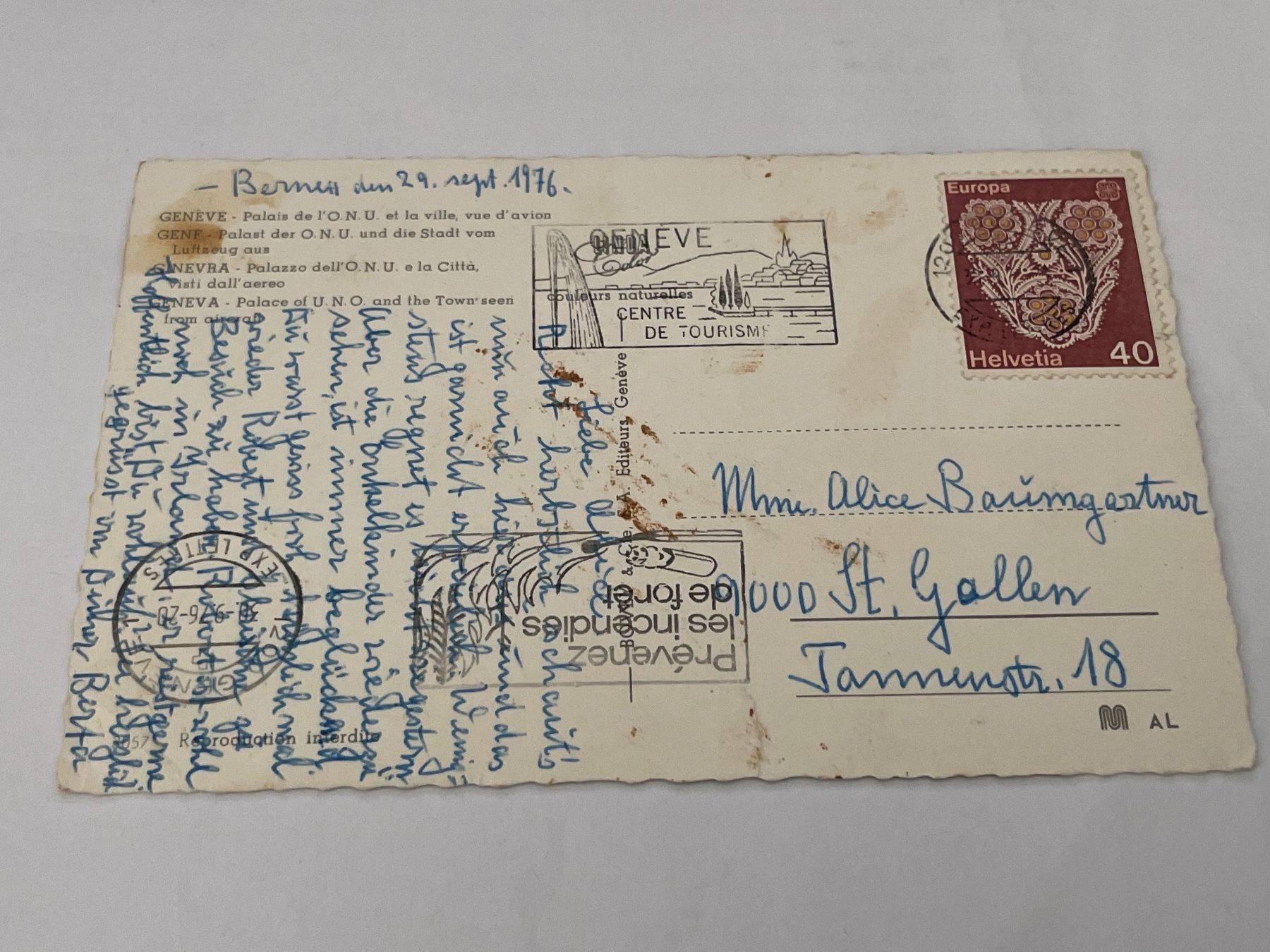 Cartoline postali: Ansichtskarte Bild von Genf – Usato da St. Gallen venduto da Gallus8 1