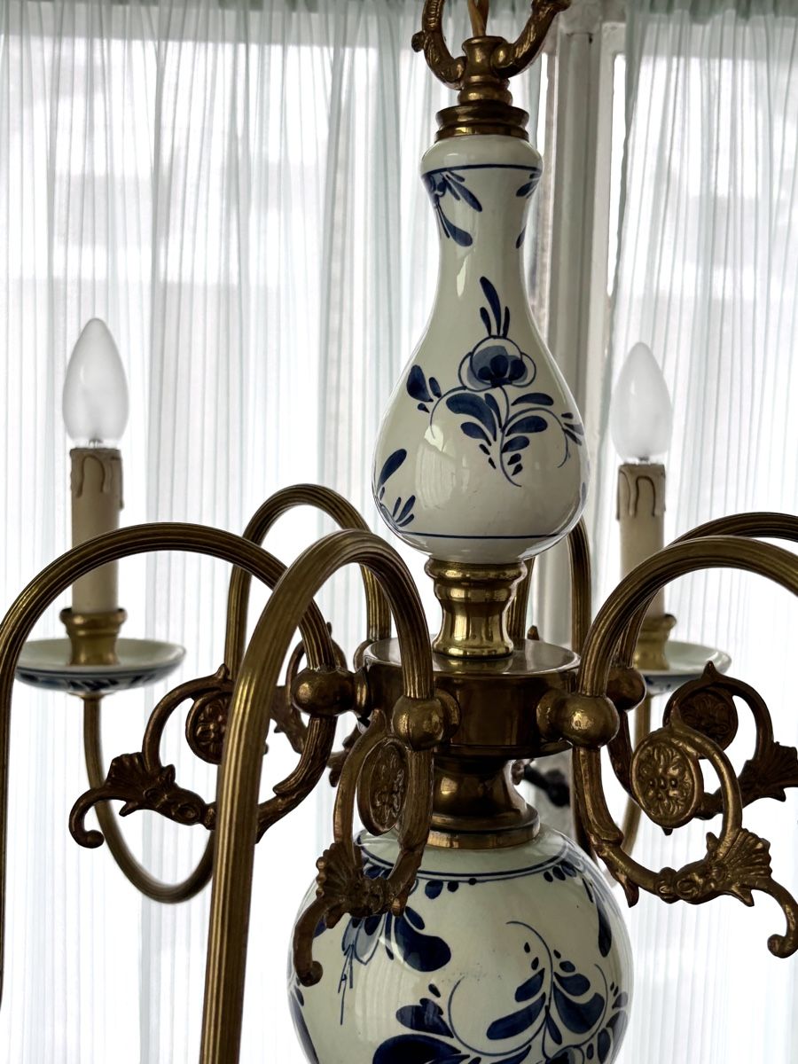Lampadari & plafoniere: Vintage Hängeleuchte / Kronleuchter Delfter Stil – Usato da Seon venduto da lucahuonder