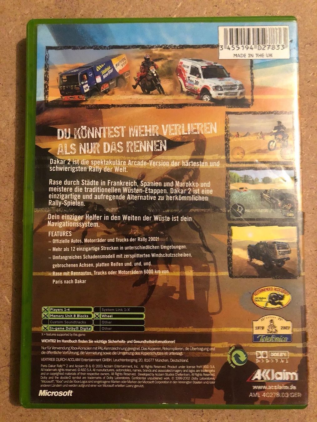 Giochi: Dakar 2 für Xbox – Usato da Kestenholz venduto da Mad18 1
