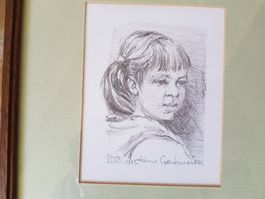Hans Gartenmeier Original Lithographie "Mädchen" 1985