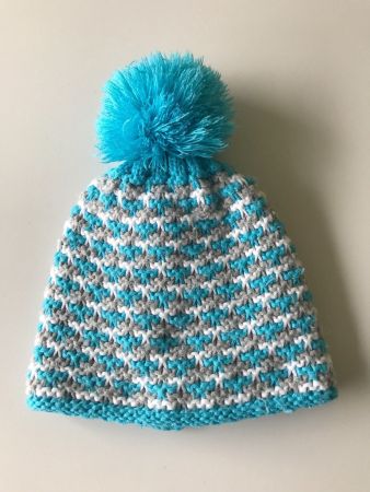 Wintermütze türkis für Kinder ca.4-6j.