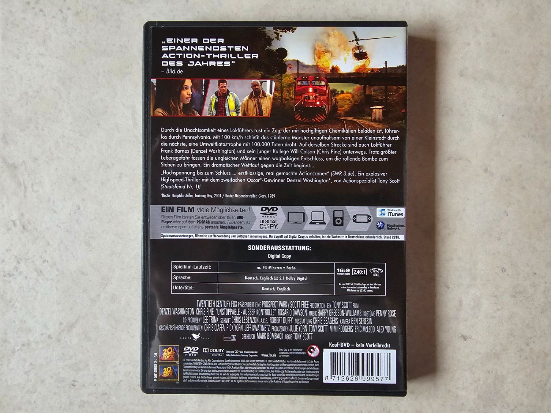 Tutti i DVDs: Unstoppable  -  Ausser Kontrolle – Usato da Schneisingen venduto da backstore24 1