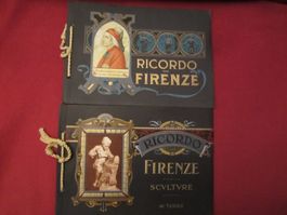 2 antike Fotoalben Firenze Skulpturen um 1900 (nachdruck)