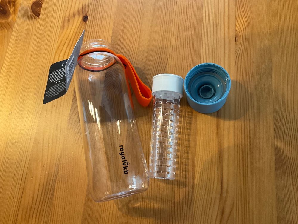 Kindsgut Trinkflasche 400 Ml – Tritan Mit Bambusdeckel, Bruchsicher, Wal-Design, Nachhaltig