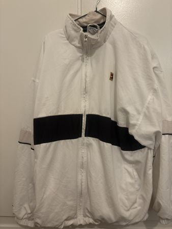 Nike Trainingsjacke Retro Weiss Schwarz Grösse XL