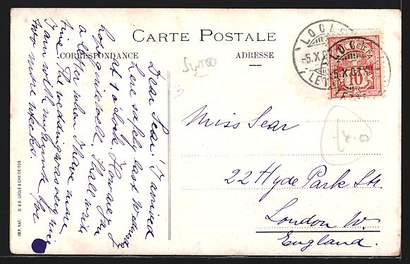 Cartoline postali: AK Locle, Vue générale, 1907 – Usato da Berlin venduto da bartko-reher 1