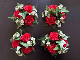 4 x Rosen-Kerzenringe, Deko, Frühling/Sommer festlich! 🌹