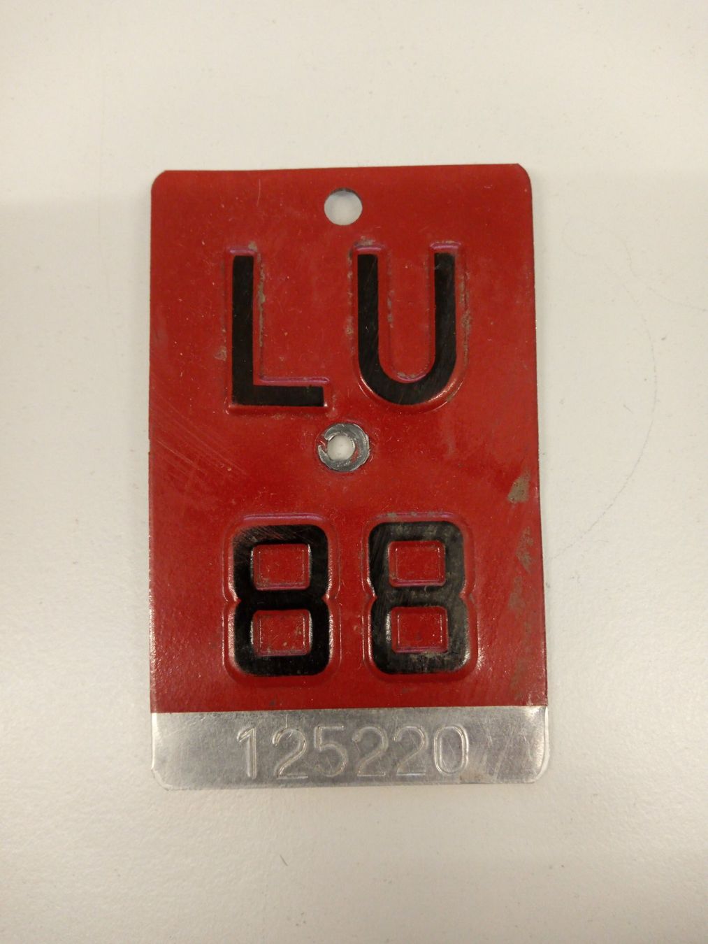 Insegne: Velonummer LU 88 – Usato da Teufen AR venduto da Kawataz