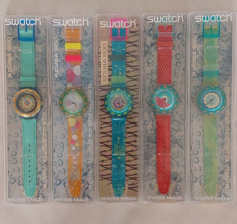 Swatch Uhren 5 Stück Scuba Ungetragen Vintage Kaufen Auf Ricardo