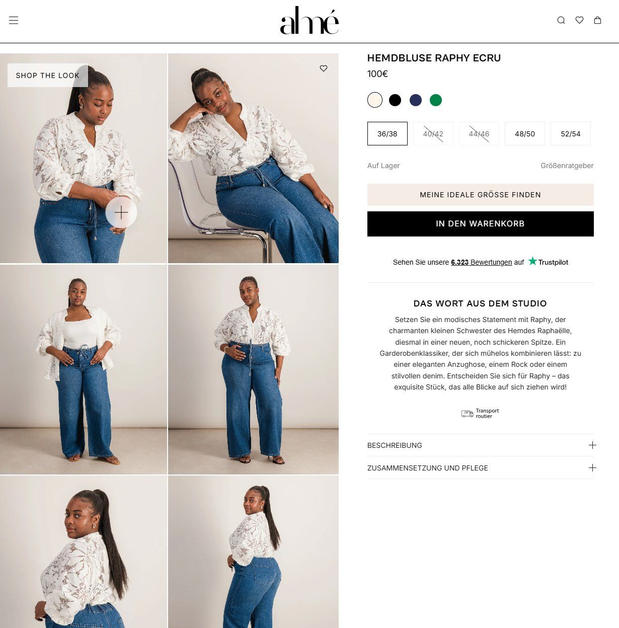 Camicette: 🏷️ Almé Paris Spitzenbluse - 48/50 - Hemdbluse RAPHY 5️⃣ – Nuovo (secondo la descrizione) da Thalwil venduto da VitaMini 2
