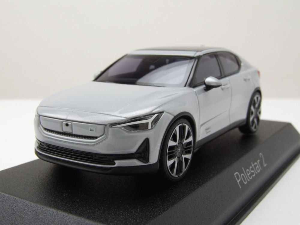 Volvo Modellini d'auto: Polestar 2 Phase II seit 2024 Magnesium grau met. / schwarz – Nuovo e nell'imballaggio originale da Gerlafingen venduto da espero88