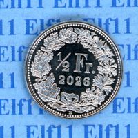 CHF___0.50 2026 stgl aus Münzsatz *nigelnagelneu! 50 Rappen