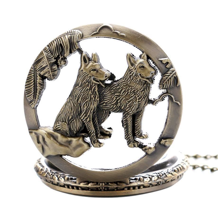 Orologi: Taschenuhr Halskette mit Wolf – Nuovo e nell'imballaggio originale da Gurmels venduto da Swisspod 2