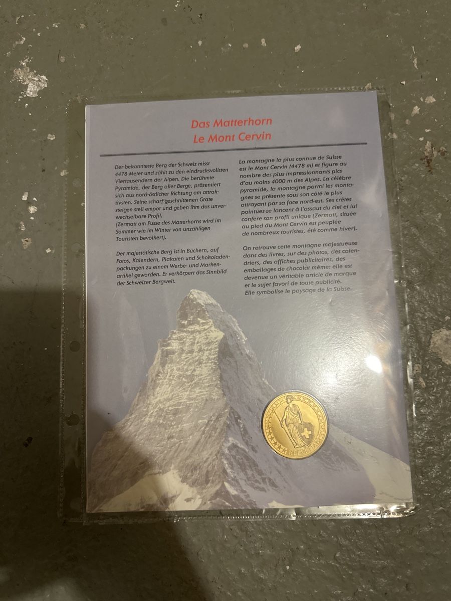 Tutti le monete: Das Matterhorn Briefmarken + Münze – Usato da Basel venduto da donald_duck_313 2