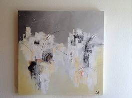 Bild "Skyline" (Spachteltechnik) 70x70 cm
