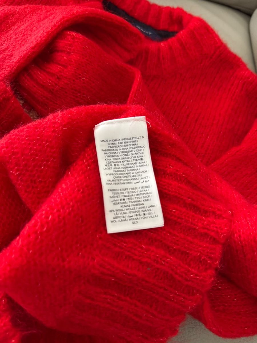 Gant Maglioni & Felpe: Gant Pullover rot mit Logo Schriftzug Grösse S – Usato da Zollikon venduto da snowflake10- 4