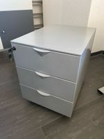 Rollcontainer 3 Schubladen Metall grau abschliessbar gut
