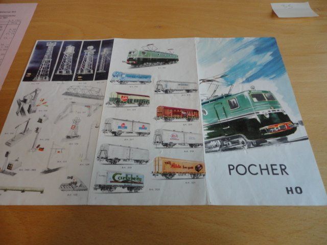 Pocher Modellini di ferrovie: Pocher Prospekt 1958 mit Preisliste – Usato da Wittenwil venduto da trixmartin 6